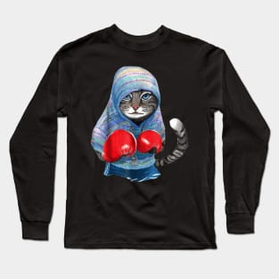 Cat In Boxing Suit Long Sleeve T-Shirt